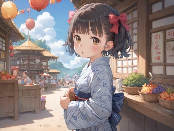 サンプル画像1:つるぺたロリっ子とエッチな夏祭り(むちむちウサギ) [d_540843]