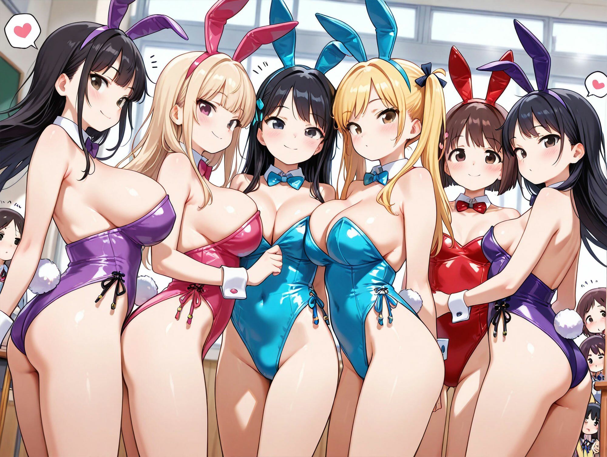 サンプル画像3:巨乳ハーレム学園発情バニーガール専科〜純ハーレム特別編〜(巨乳ハーレム学園の日常) [d_540891]