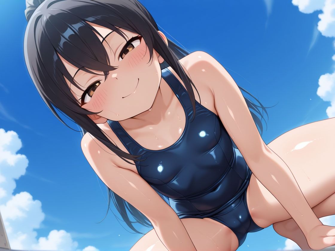 サンプル画像2:スク水ちっぱい娘がチクイキ開発〜キモデブ体育教諭が発育途上のおっぱい をひたすら愛でて乳首イキさせて虜にする(オムライスくん) [d_541067]