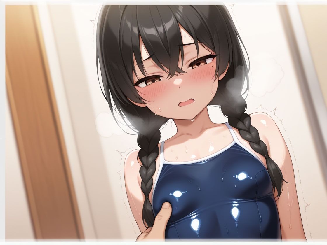 サンプル画像3:スク水ちっぱい娘がチクイキ開発〜キモデブ体育教諭が発育途上のおっぱい をひたすら愛でて乳首イキさせて虜にする(オムライスくん) [d_541067]