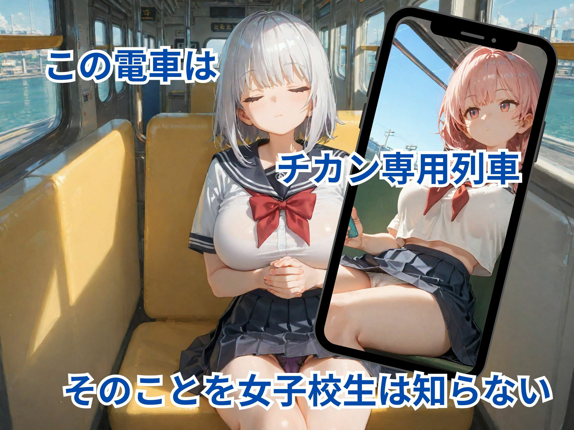 サンプル画像2:痴●電車 揺れる電車乱れる女子校生(パンプキンちゃん) [d_541123]