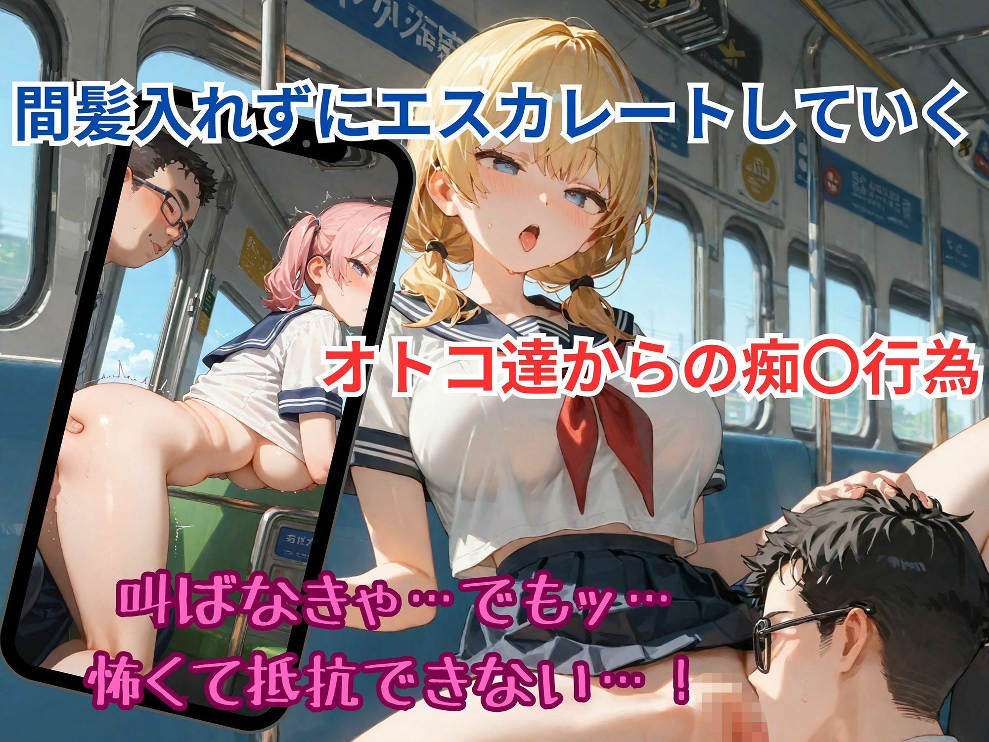 サンプル画像5:痴●電車 揺れる電車乱れる女子校生(パンプキンちゃん) [d_541123]