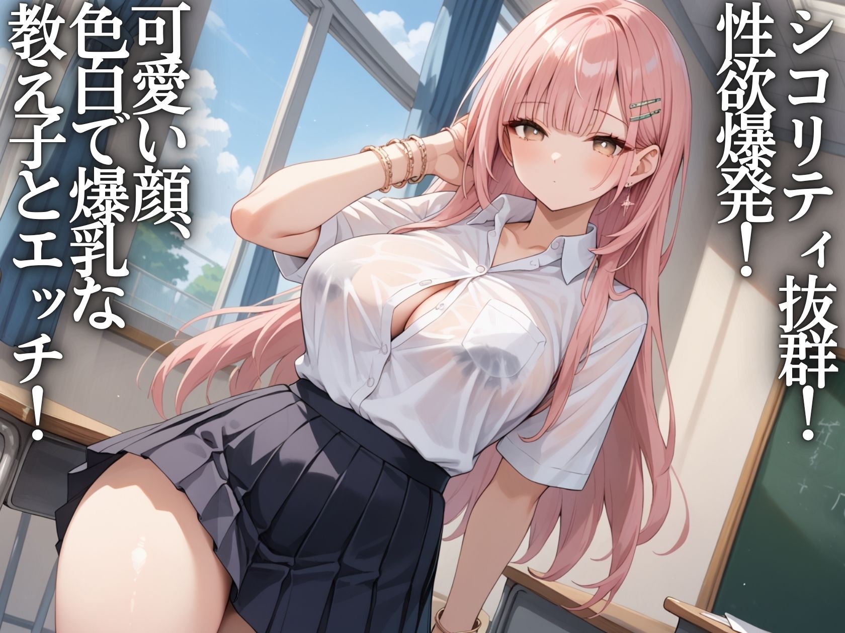 サンプル画像1:爆乳淫乱ギャルJK〜可愛い教え子は俺の種付けオナホ〜(そいやっさ) [d_541186]