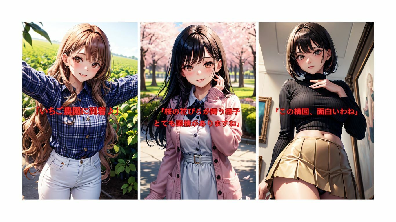 サンプル画像2:3人のお嬢様と初めてのデート  画像326枚(KOC) [d_541269]