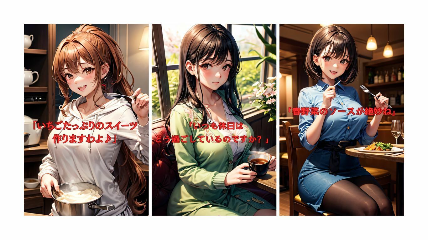 サンプル画像4:3人のお嬢様と初めてのデート  画像326枚(KOC) [d_541269]