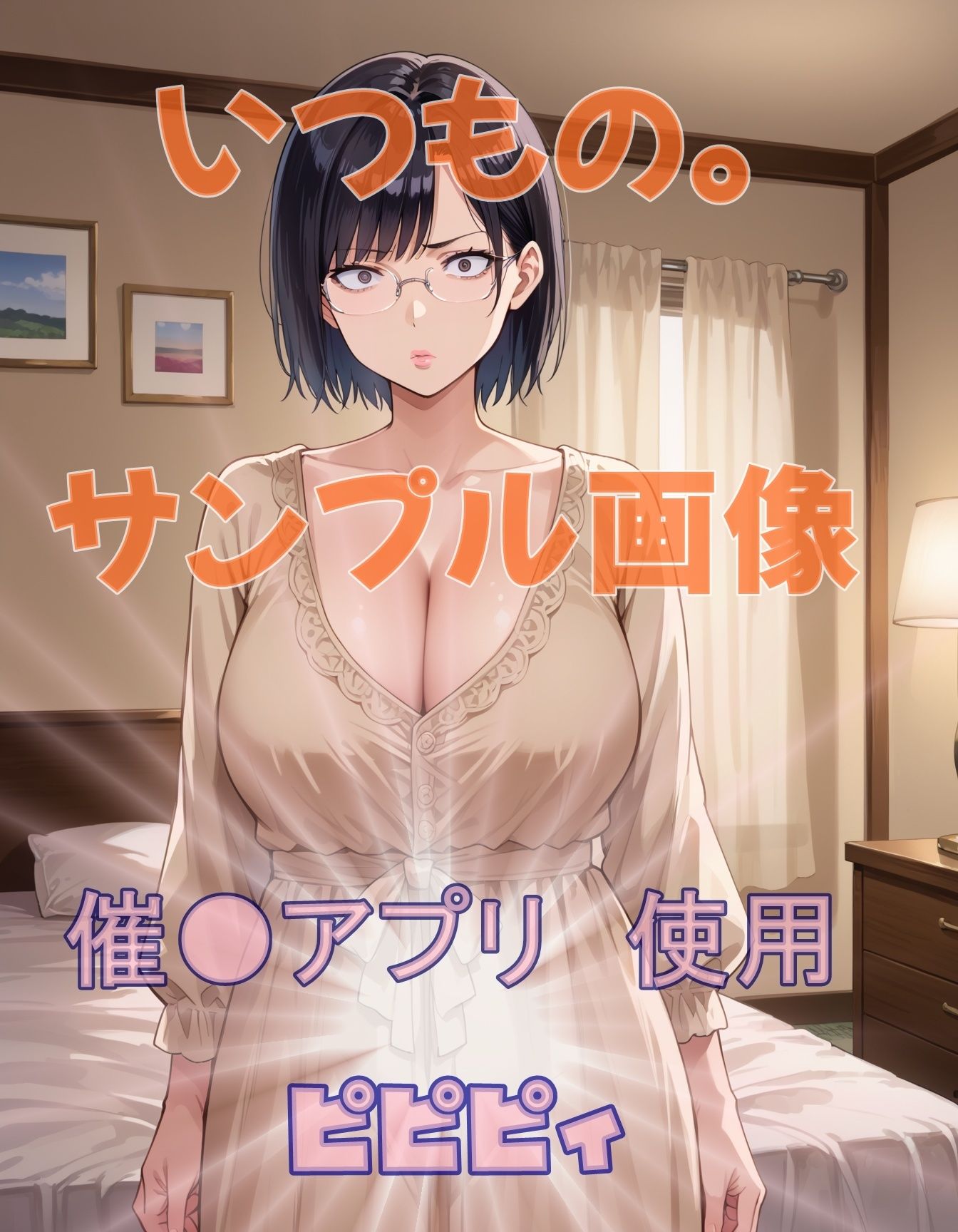 サンプル画像1:お隣の地味顔おばさんとベットの上で。(ツチノコ工房) [d_541448]