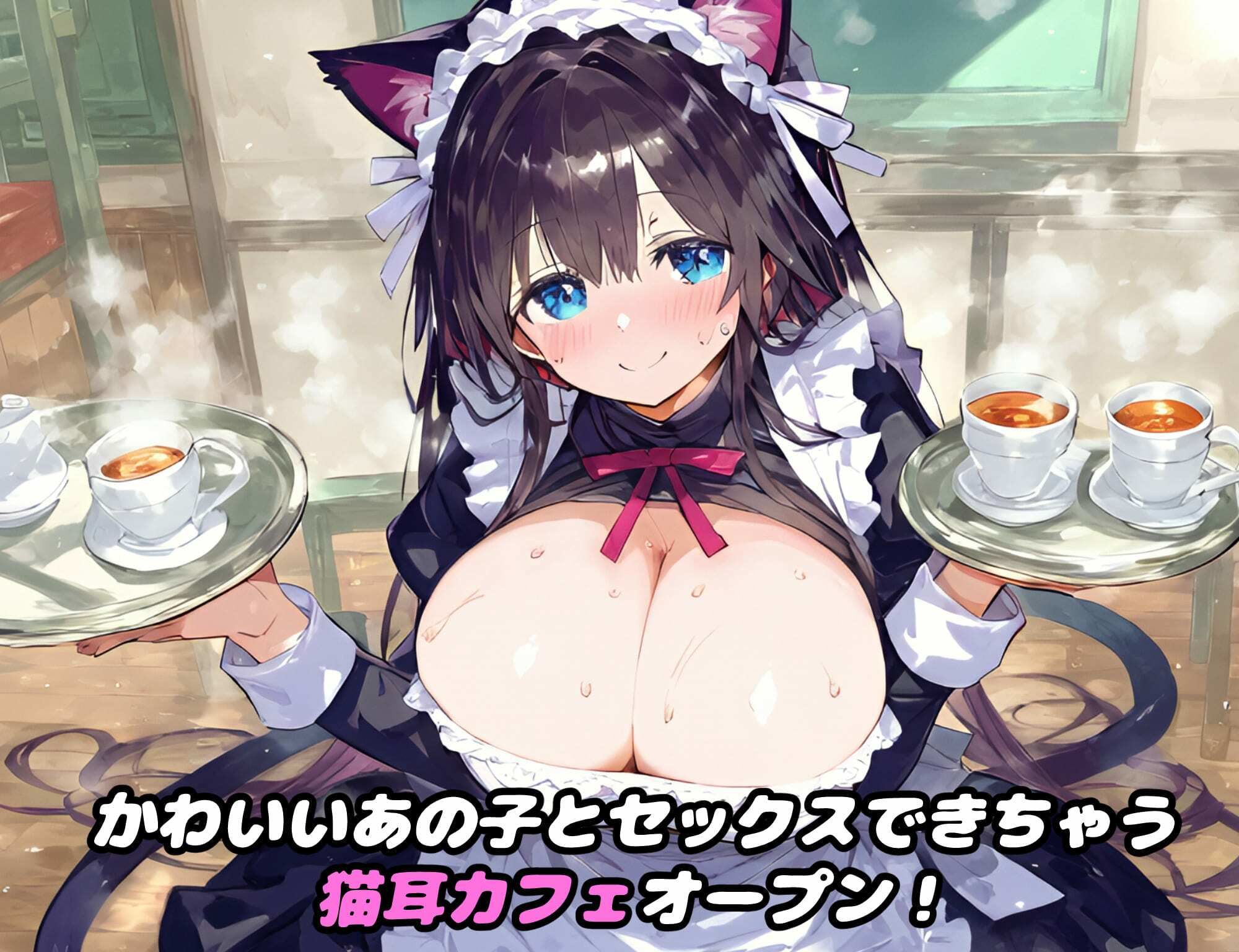 かわいいがいっぱい猫耳カフェにようこそ！イチャラブセックスと滅茶苦茶にしたい人の為の裏VIPルーム！【CG集400枚】1