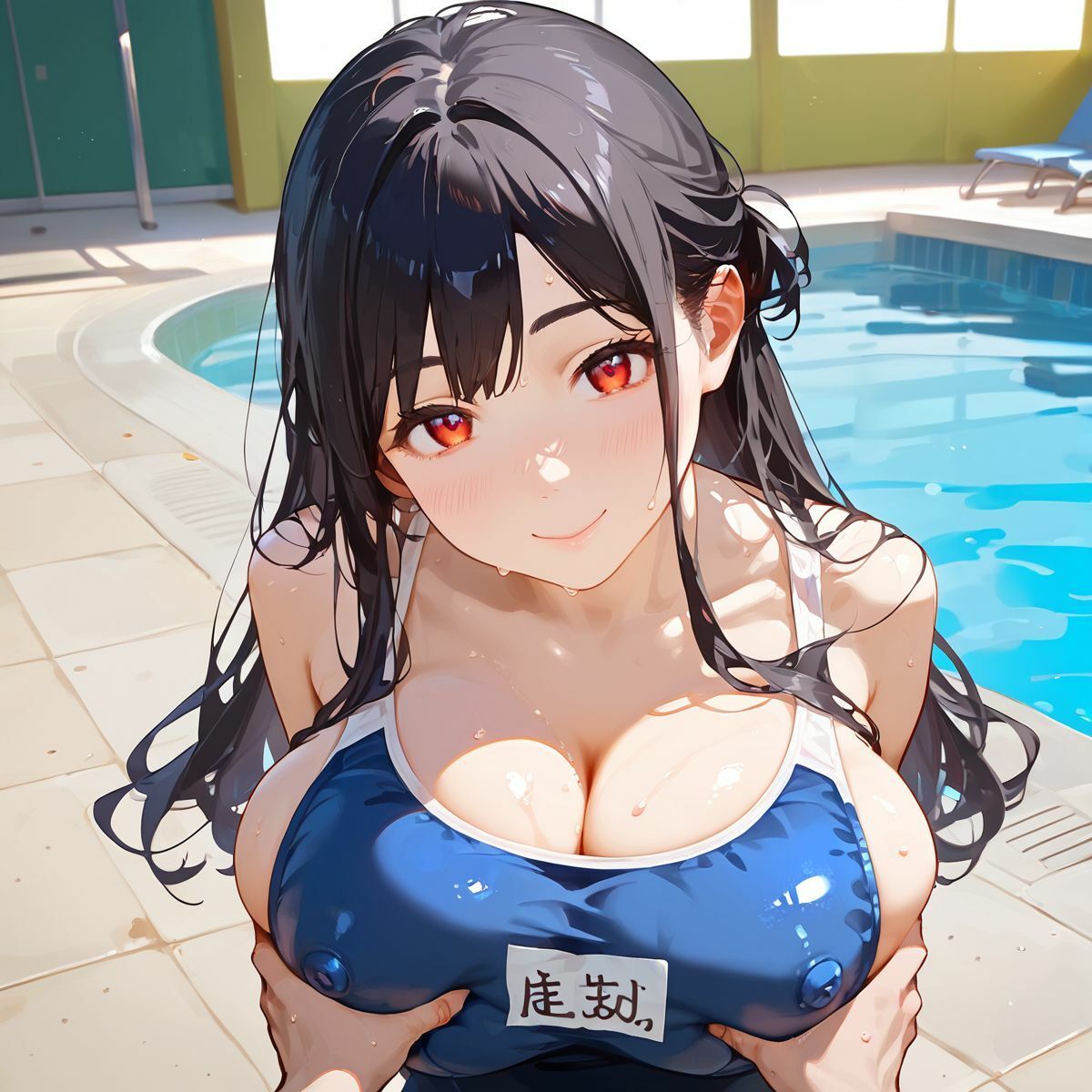 サンプル画像4:爆乳幼なじみとスクール水着セ●クスにドはまりする02(みたらしあんこ) [d_541830]