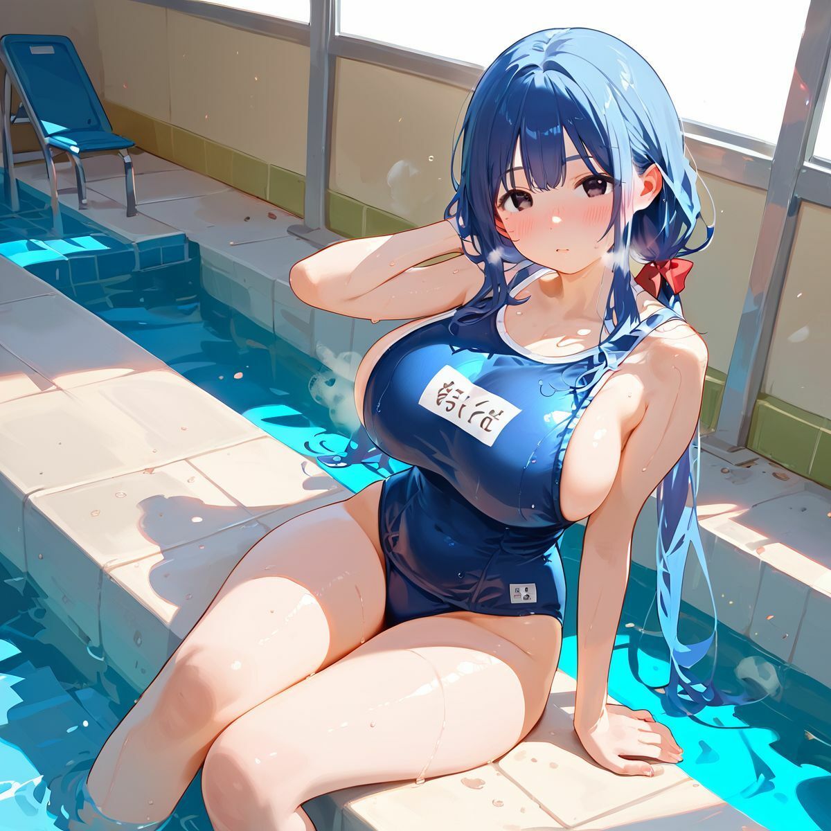 サンプル画像5:爆乳幼なじみとスクール水着セ●クスにドはまりする02(みたらしあんこ) [d_541830]