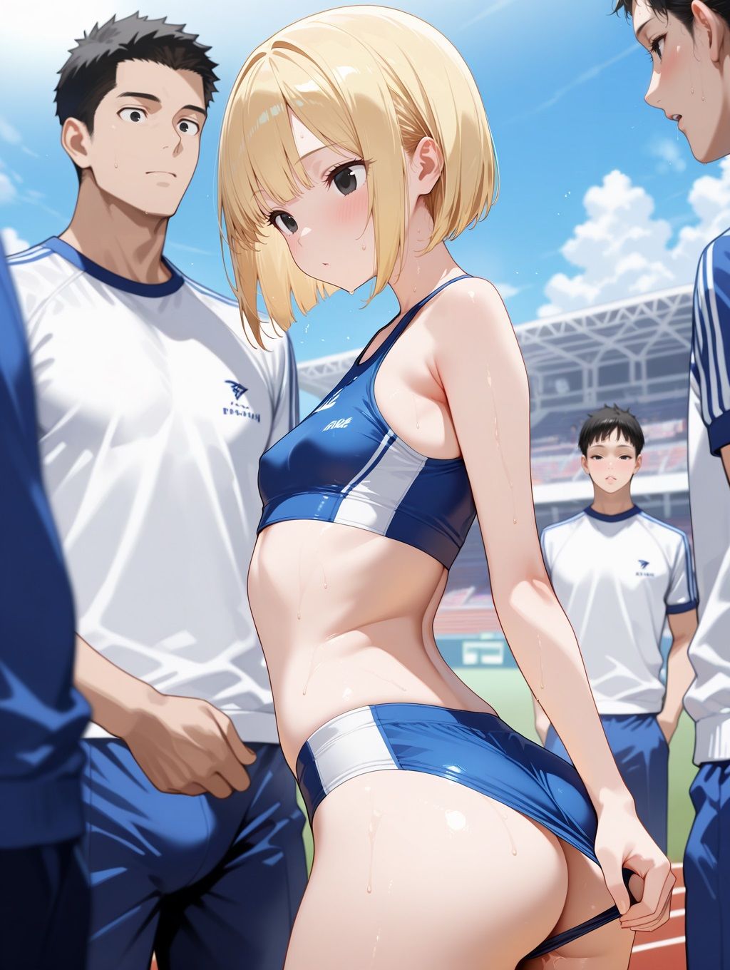 サンプル画像1:陸上部員と汗だくセックス(デカめろん) [d_541836]