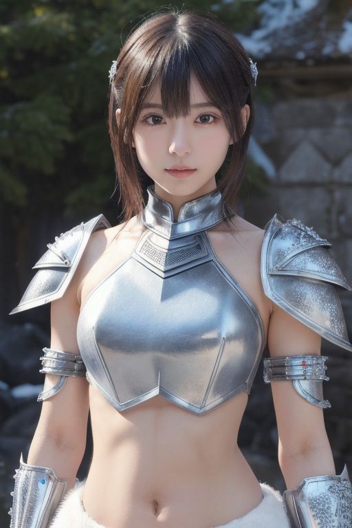 サンプル画像1:AI美女写真集「雪の中の騎士女子」Vol.1(駄馬) [d_541924]