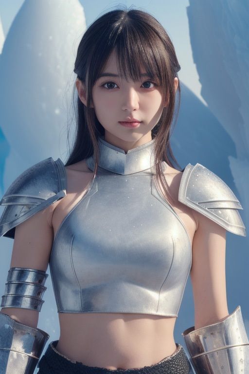 サンプル画像3:AI美女写真集「雪の中の騎士女子」Vol.1(駄馬) [d_541924]