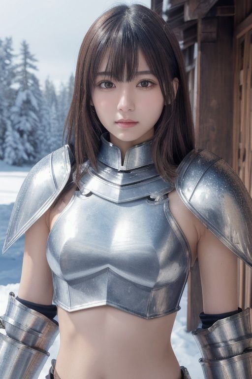 サンプル画像6:AI美女写真集「雪の中の騎士女子」Vol.1(駄馬) [d_541924]