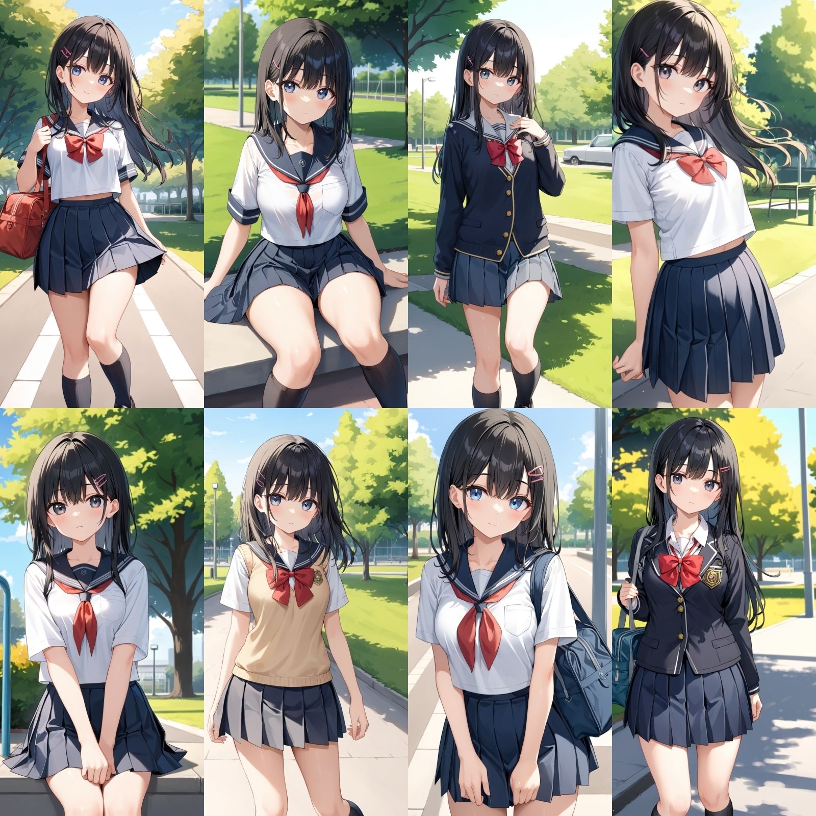 サンプル画像1:彼女と公園でエッチ【500枚】(女子高生) [d_542137]