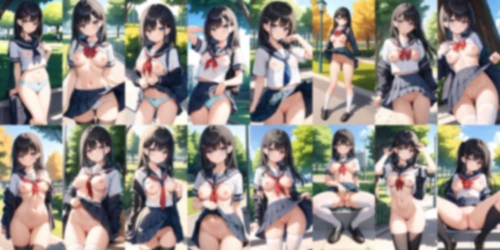 サンプル画像3:彼女と公園でエッチ【500枚】(女子高生) [d_542137]