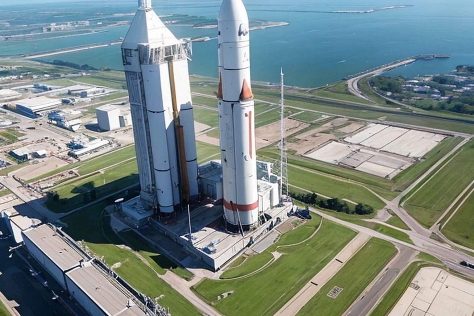 サンプル画像4:宇宙ロケット  背景素材(豊川内角) [d_542155]