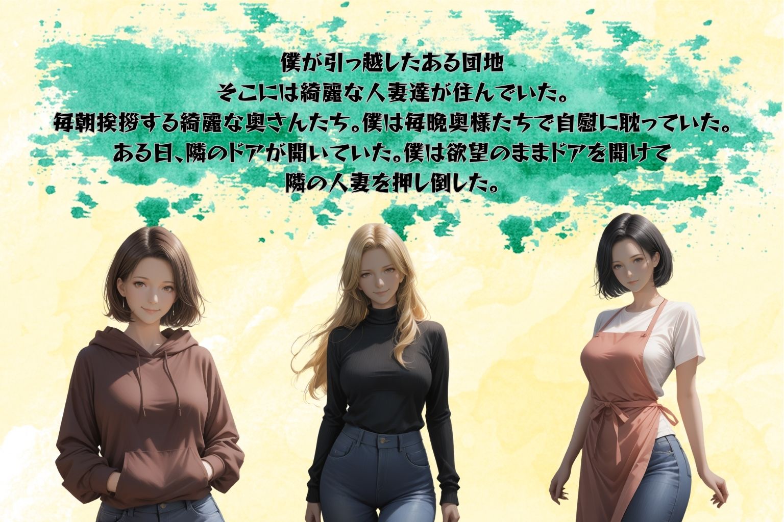 サンプル画像1:隣の人妻を押し倒す(イナゴ) [d_542219]