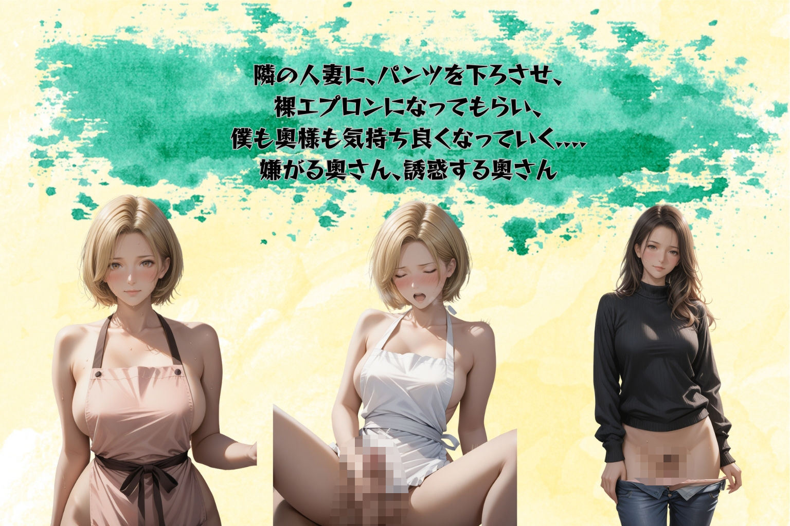 サンプル画像2:隣の人妻を押し倒す(イナゴ) [d_542219]