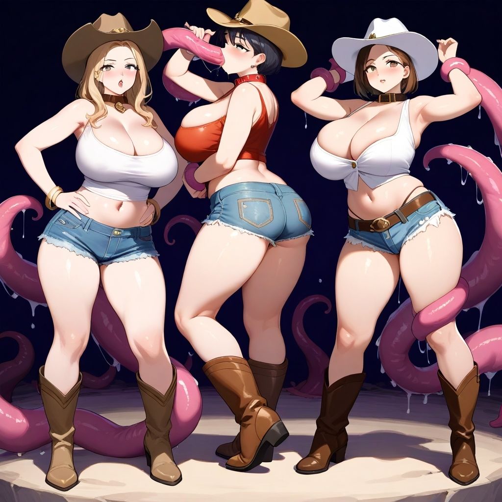 サンプル画像4:フェチコレVol.45 触手に襲われ弄ばれる巨乳カウガールたち【総枚数250枚】(満点星) [d_542572]