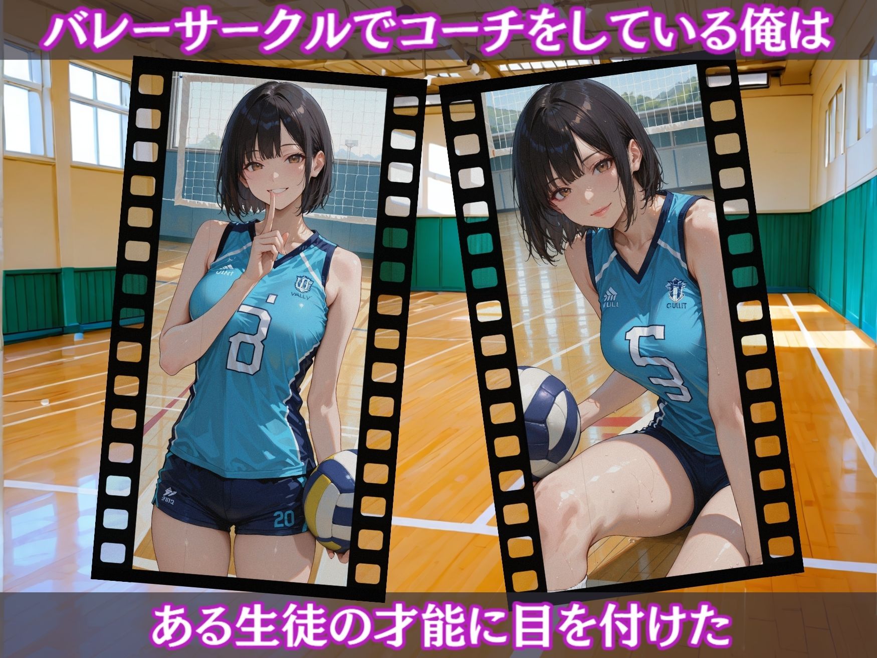 サンプル画像1:巨乳バレー女子-涙の性教育(mapuememaru) [d_542613]