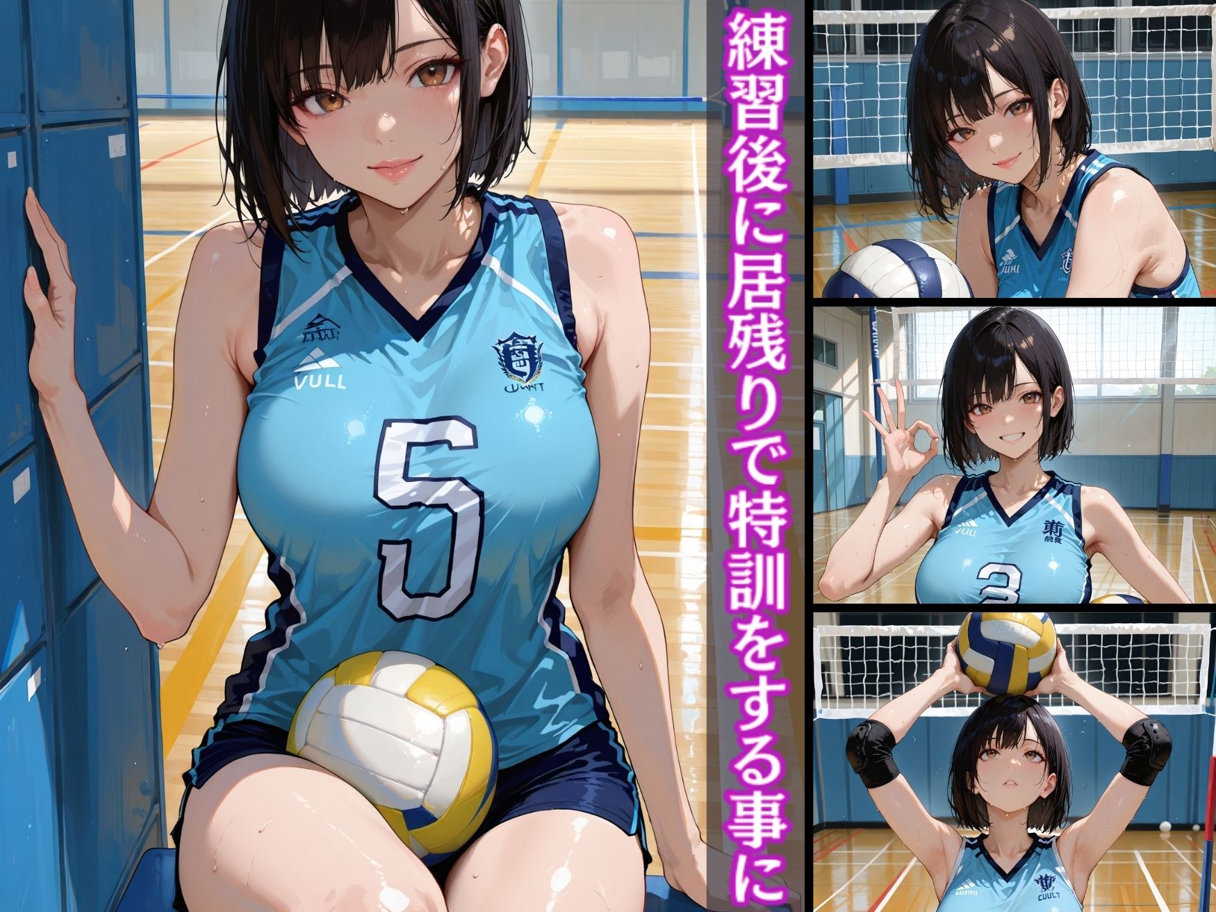 サンプル画像2:巨乳バレー女子-涙の性教育(mapuememaru) [d_542613]