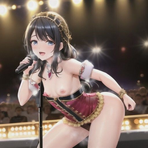 （裏）人気アイドルのエロライブ  黒髪ちゃん編 画像1