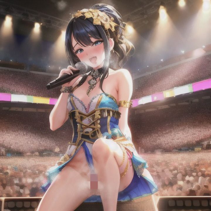 （裏）人気アイドルのエロライブ  黒髪ちゃん編 画像4