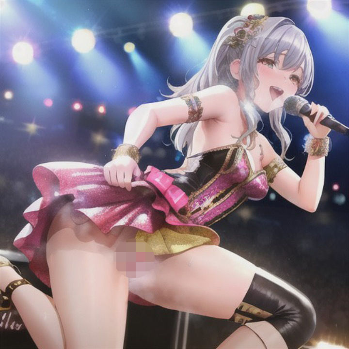 サンプル画像3:（裏）人気アイドルのエロライブ  銀髪ちゃん編(まんまんちん) [d_542656]