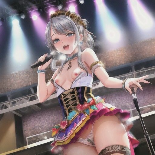 サンプル画像4:（裏）人気アイドルのエロライブ  銀髪ちゃん編(まんまんちん) [d_542656]