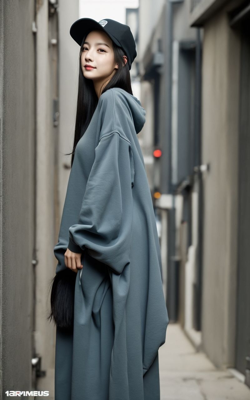 サンプル画像2:AI美女写真集┃ダークグレーの乙女(AI美女写真集┃清楚な大人) [d_542774]