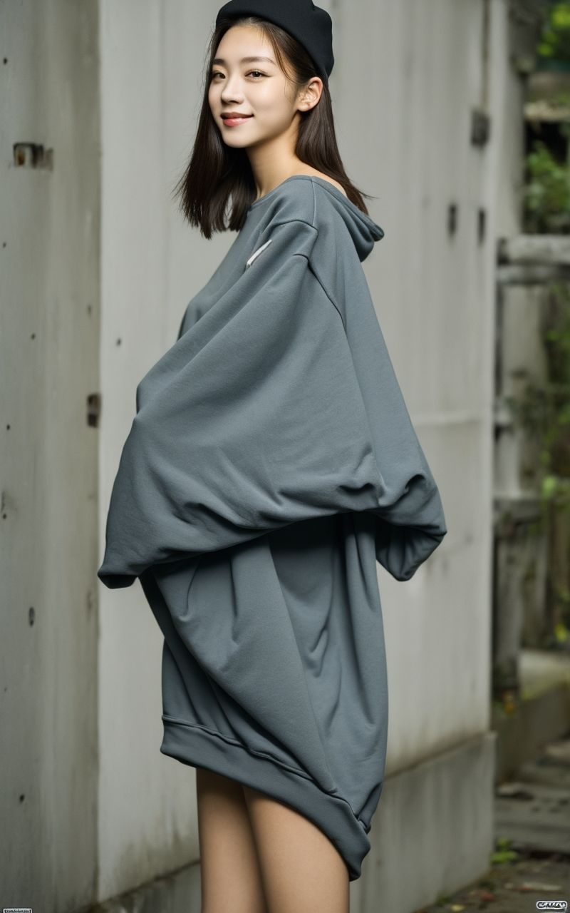 サンプル画像5:AI美女写真集┃ダークグレーの乙女(AI美女写真集┃清楚な大人) [d_542774]