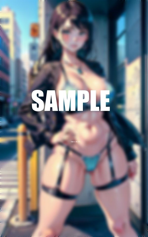 サンプル画像1:巨乳セクシーランジェリー痴女街で男漁り火照った体は我慢できない(AI美女LABO.28) [d_542902]