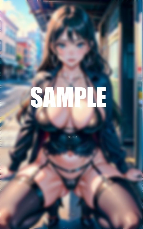 サンプル画像2:巨乳セクシーランジェリー痴女街で男漁り火照った体は我慢できない(AI美女LABO.28) [d_542902]