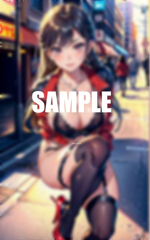 サンプル画像4:巨乳セクシーランジェリー痴女街で男漁り火照った体は我慢できない(AI美女LABO.28) [d_542902]