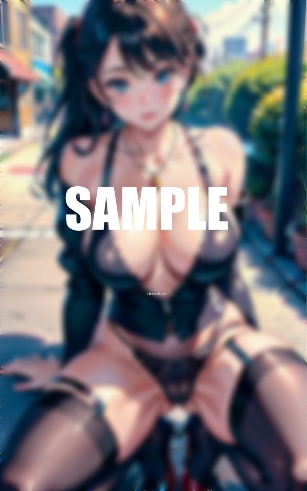 サンプル画像6:巨乳セクシーランジェリー痴女街で男漁り火照った体は我慢できない(AI美女LABO.28) [d_542902]