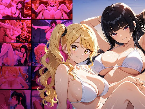 サンプル画像1:爆乳金髪グラドルと高慢黒髪モデルが撮影で蕩け顔絶頂種付け【400枚収録】【4K】【FANZA専売】(御一堂) [d_542953]