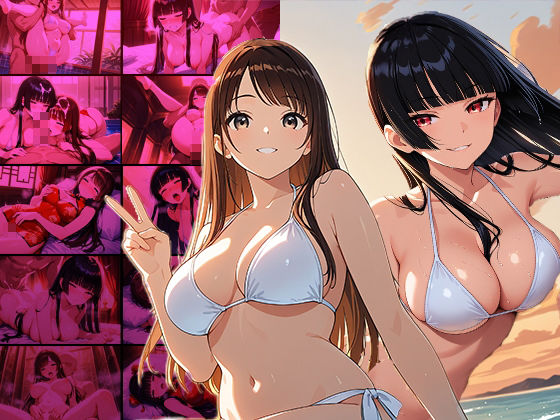 サンプル画像1:爆乳黒髪モデルと清楚茶髪グラドルの秘密個人撮影で悶絶淫乱化【350枚収録】【4K】【FANZA専売】(御一堂) [d_542965]