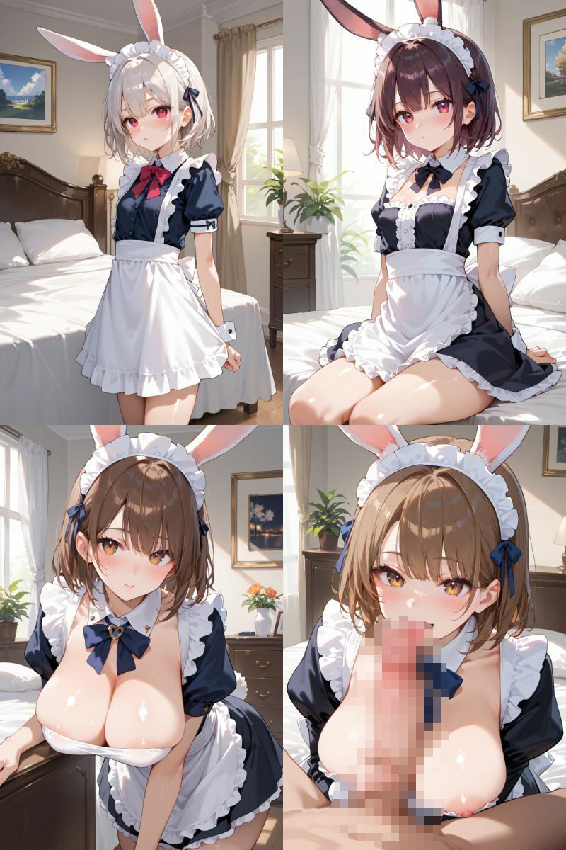 ケモミミ?の楽園 うさぎ メイド服編 画像1