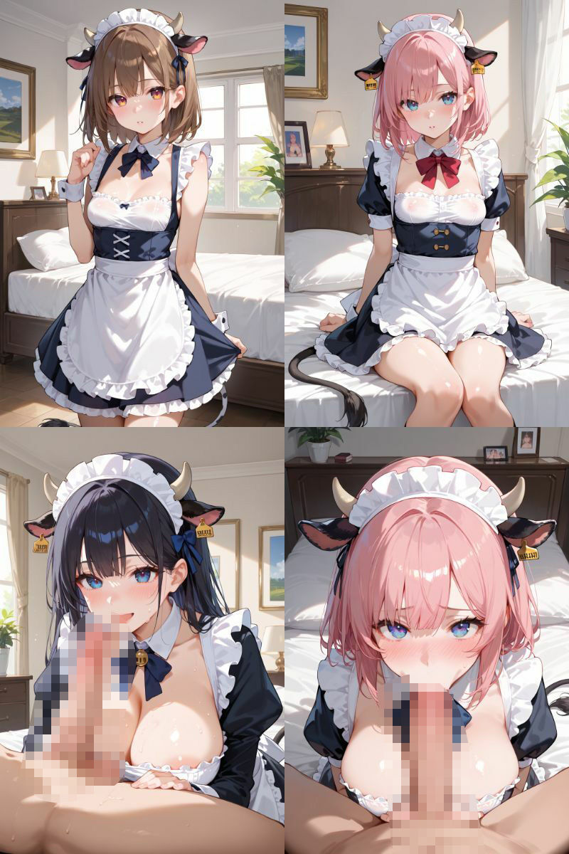 サンプル画像1:ケモミミ？の楽園 うし メイド服編(ツースリーステーション) [d_543127]