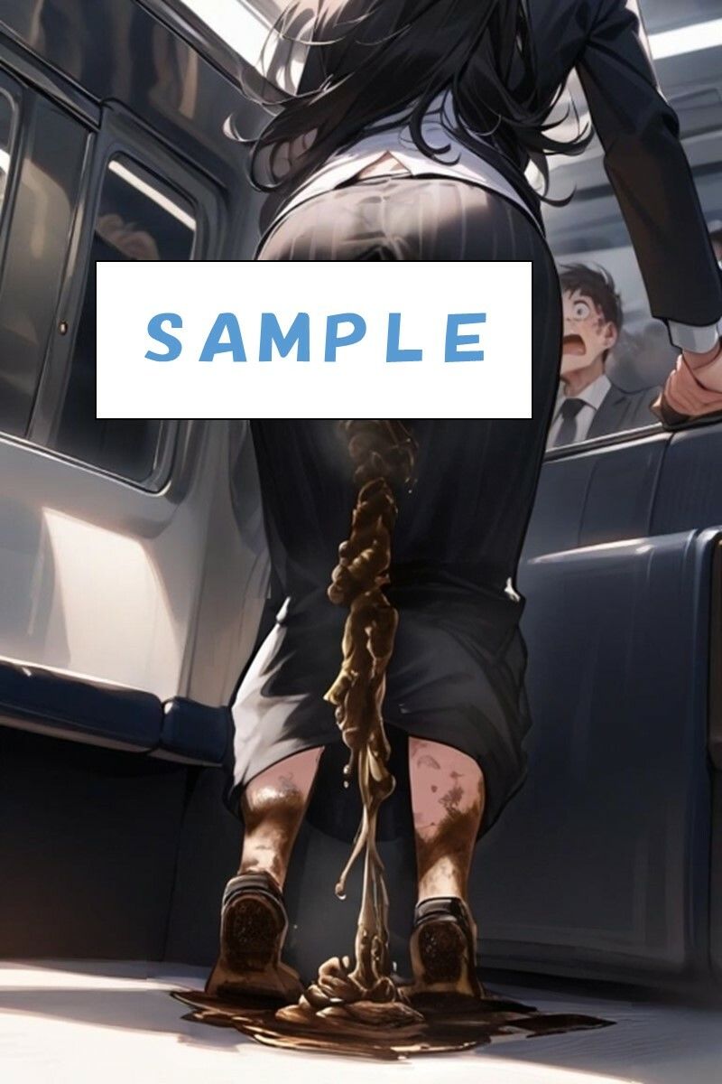 サンプル画像4:電車の中でお漏らしするメガネOLちゃん(わたあめ) [d_543164]