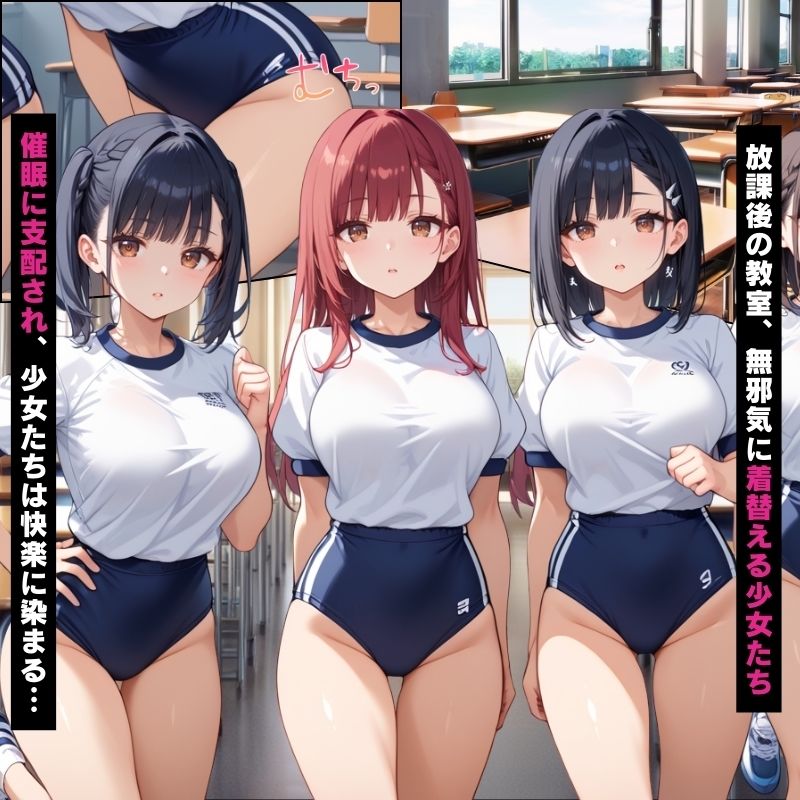 サンプル画像1:催●スマホで先生の言うことは絶対…制服少女たちの服従教室【セリフ付き】(爆乳ファミリー) [d_543195]