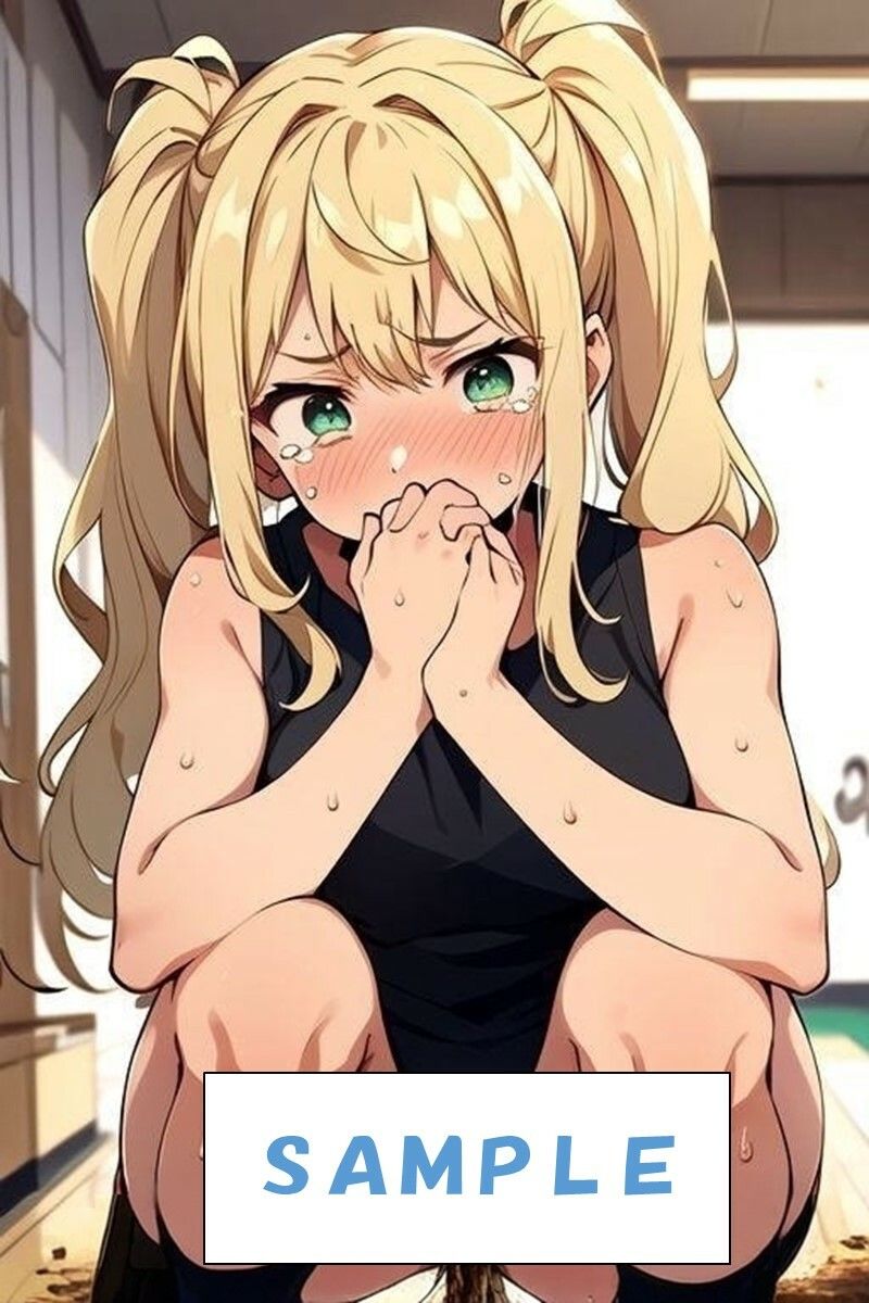 サンプル画像4:お漏らしする金髪ギャル(わたあめ) [d_543266]