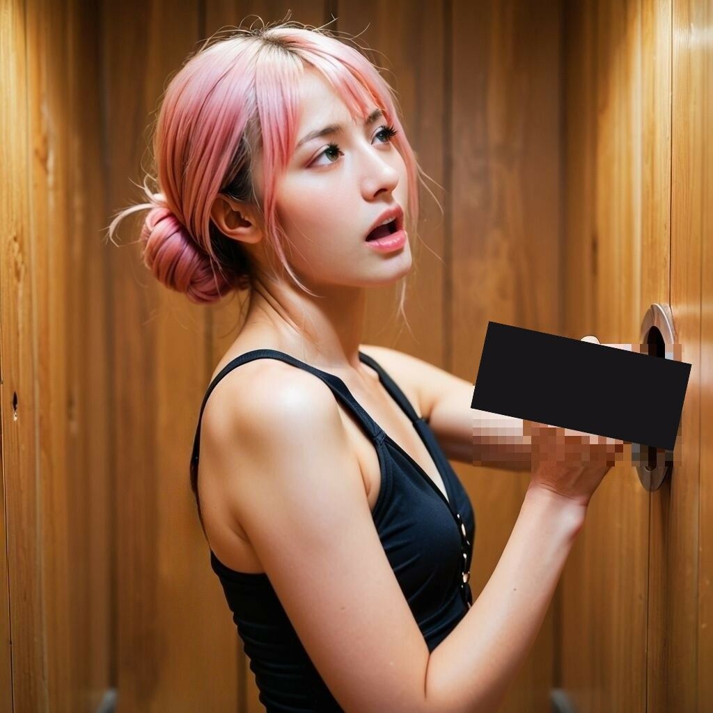 サンプル画像1:ラッキーホール付きサウナ店(AI美エロ) [d_543323]