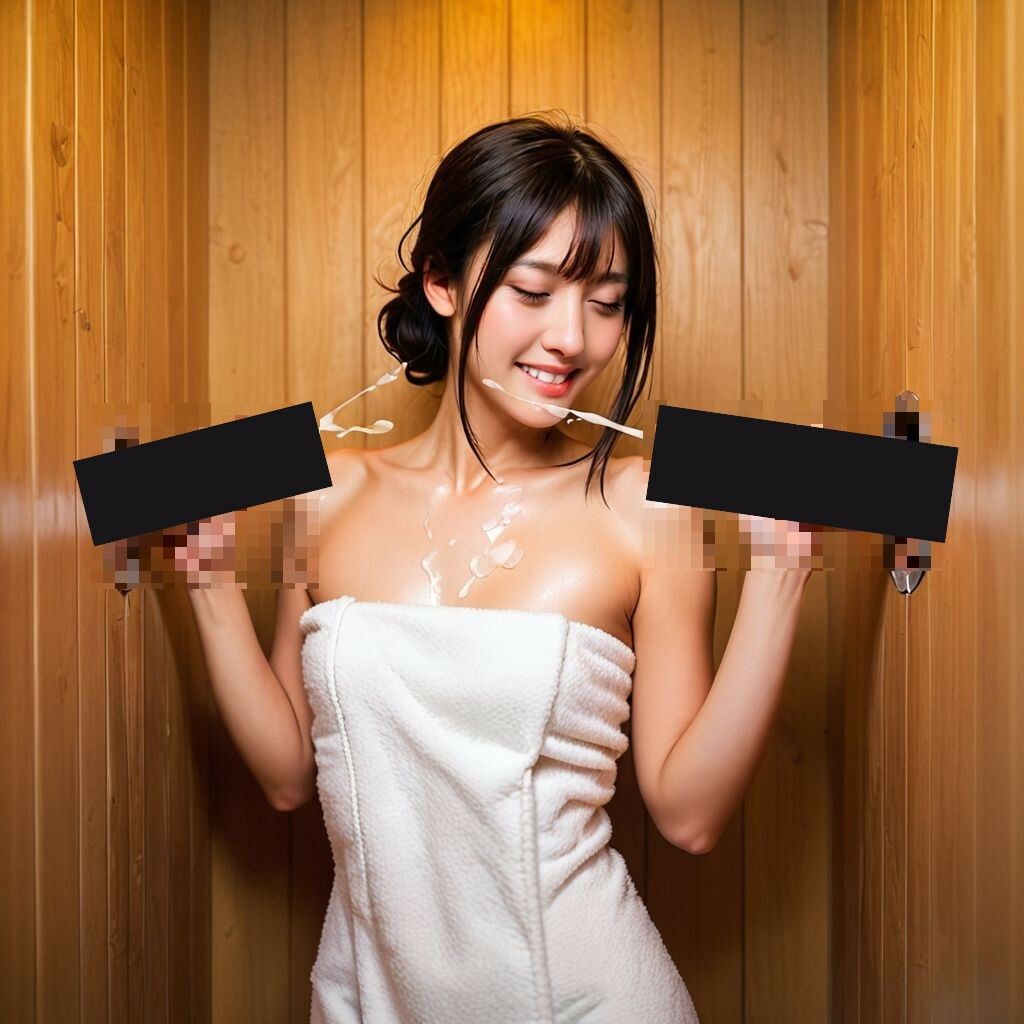 サンプル画像5:ラッキーホール付きサウナ店(AI美エロ) [d_543323]