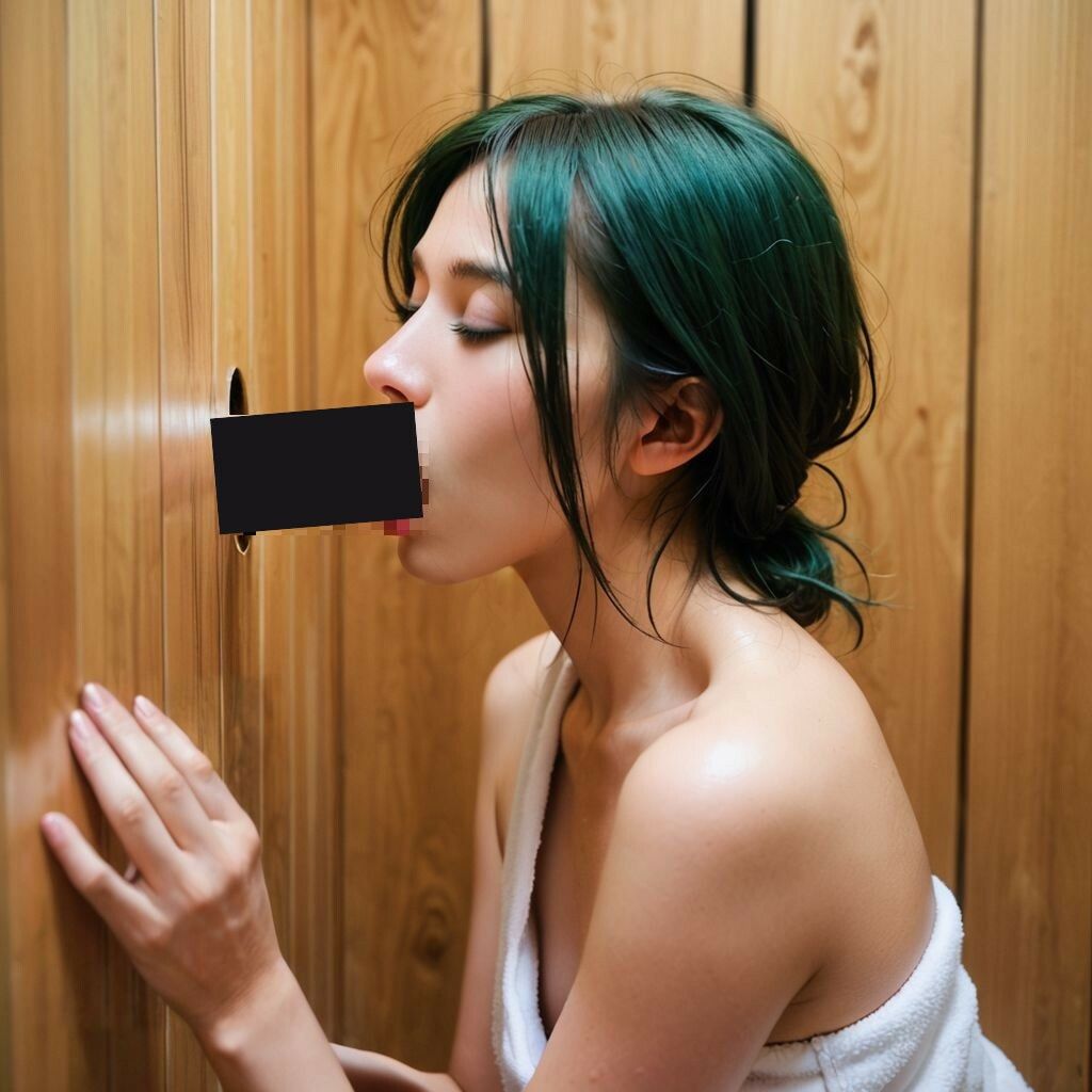 サンプル画像6:ラッキーホール付きサウナ店(AI美エロ) [d_543323]