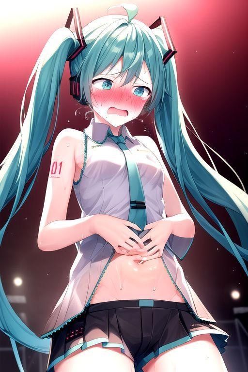 サンプル画像2:ライブ中にお漏らしする初音●ク(わたあめ) [d_543335]