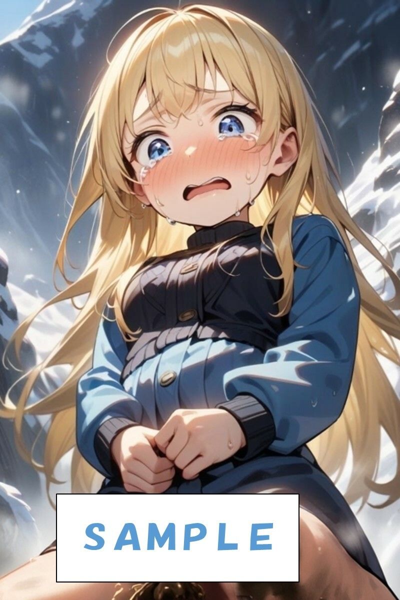 サンプル画像2:雪山でお漏らしするロシアの女の子(わたあめ) [d_543348]