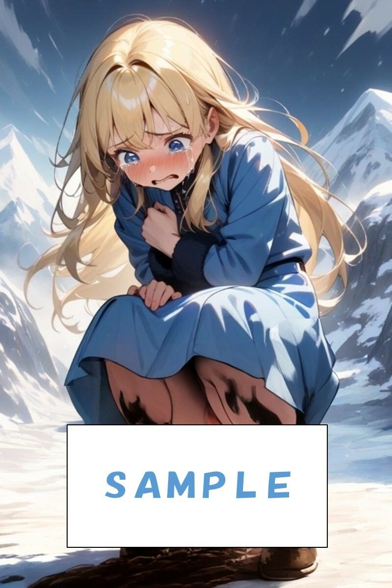 サンプル画像4:雪山でお漏らしするロシアの女の子(わたあめ) [d_543348]