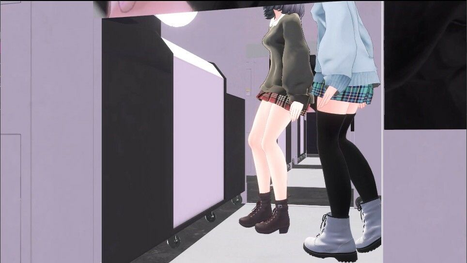 サンプル画像1:【4KVR】プリクラ落書きコーナーに夢中になっている後ろから(STR-Ex) [d_543365]