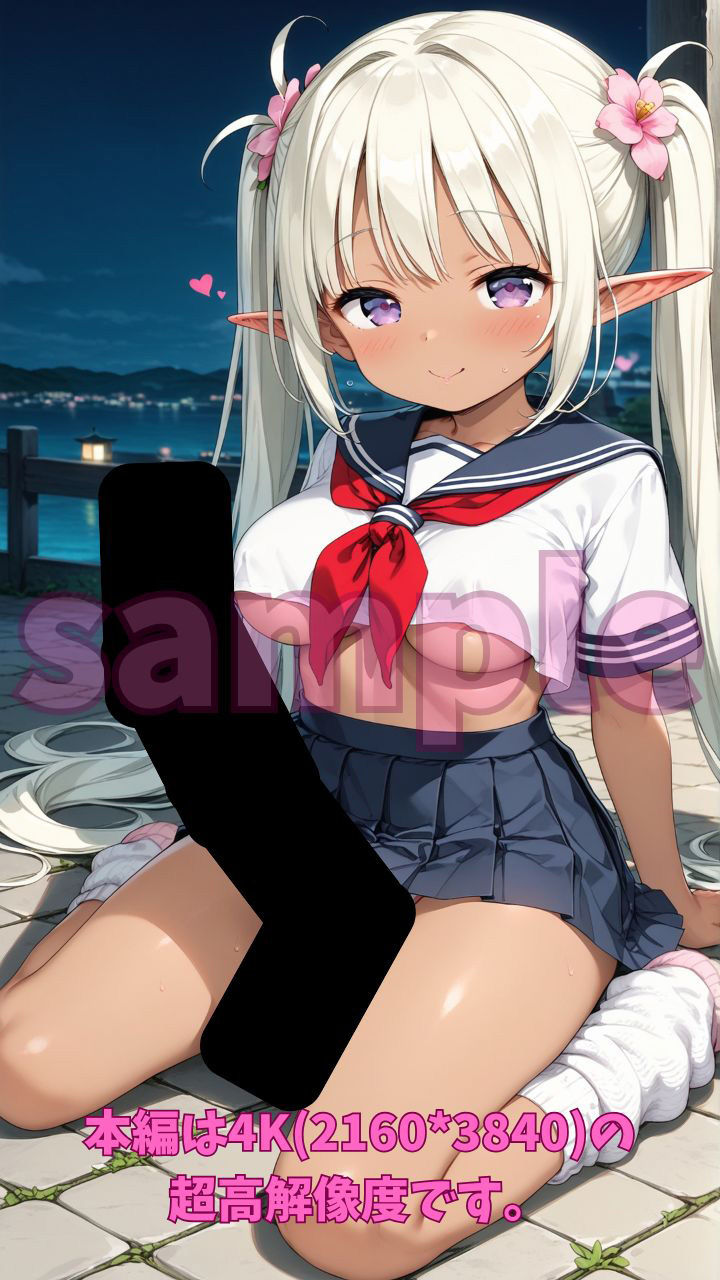 サンプル画像4:異世界からの留学生 ふたなりダークエルフのちんぽがやばすぎる(Fetish AI) [d_543671]